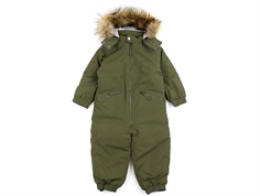 Ver de Terre dark olive snowsuit